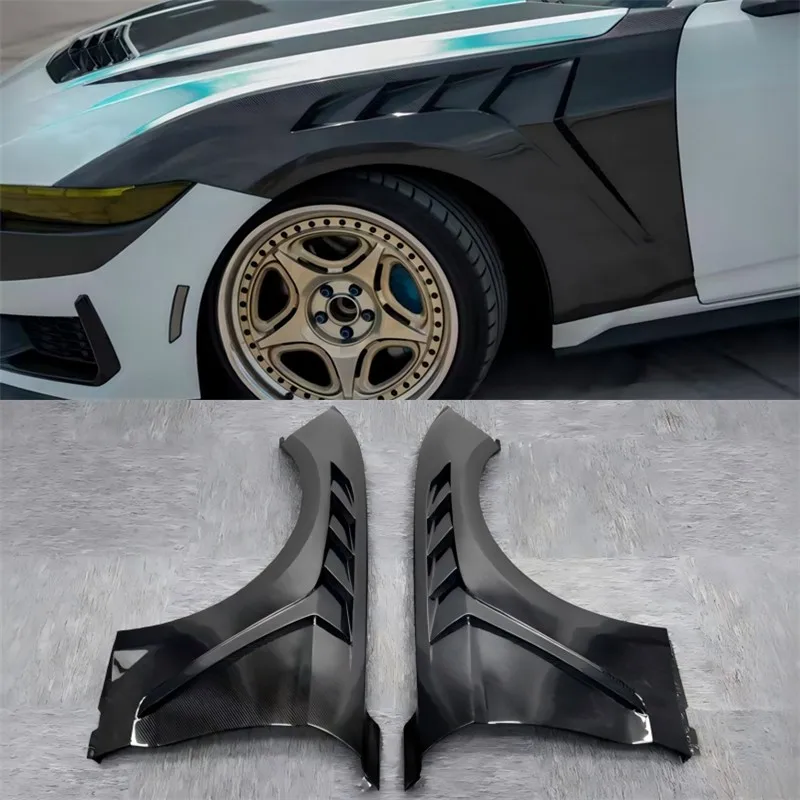 

For Ford Mustang 2015-2025 ReaI Carbon Fiber Car Front Bumper Fender Trim Car Accessories Body Kit