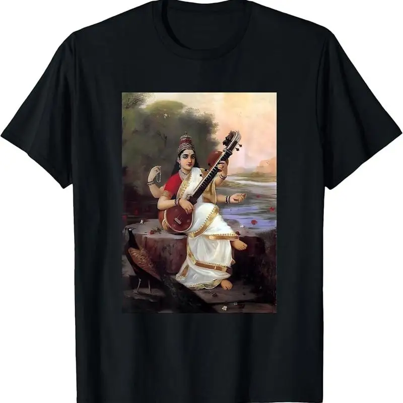 Painting of the Goddess Saraswati by Raja Ravi Varma (1896) T-Shirt