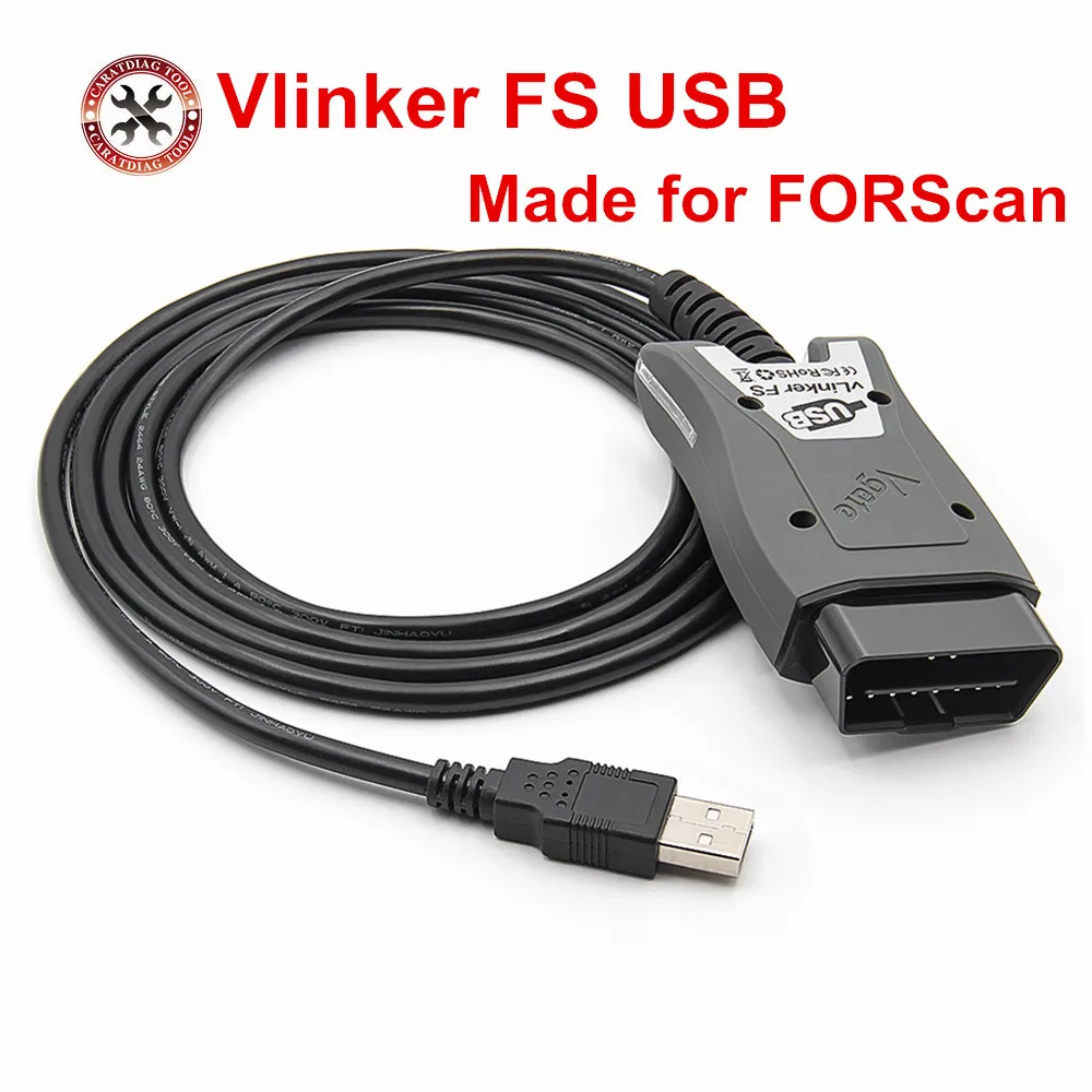 Professional Vgate Vlinker FS ELM327 USB FORScan OBD2 Automotive Scanner OBD2 Car Diagnostic Tools MS/HS CAN For M-azda For Ford