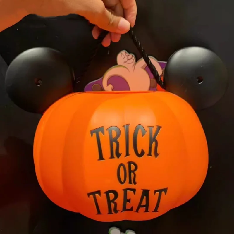 Shanghai Disneyland Halloween & Easter Mickey Glow-in-the-Dark Handheld Pumpkin Lantern Storage Bucket Children's Toy Souvenir view 2