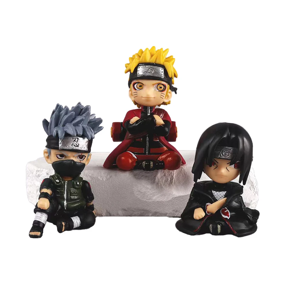 Figurines d'action NarAASakura, Uchiha Gaara Kakashi, modèle en PVC, figurine d'anime Auckland pour la décoration, jouets de collection cadeaux, ensemble de 5 pièces, 7cm