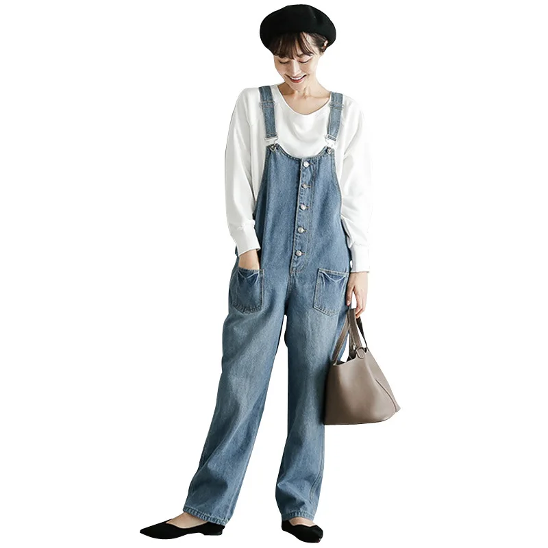 Wide Leg Pants Denim Women Spring Autumn Overalls High Waist 2023 Brand New Loose Jeans Streetwear Female Hip Hop