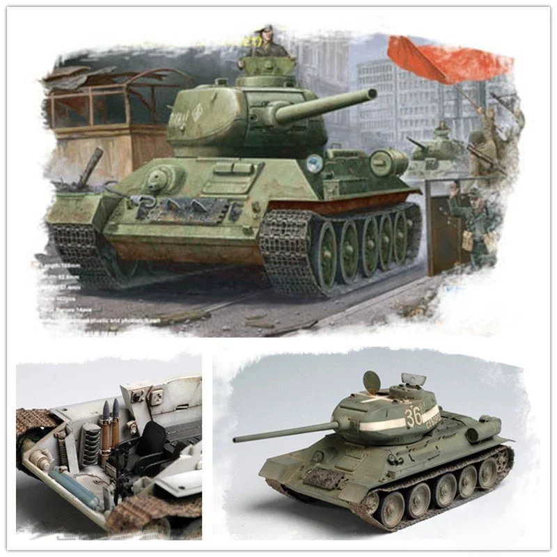 

TRUMPETER 1/48 Российский танк T-34/85 Пластиковая сборка Модель-головоломка