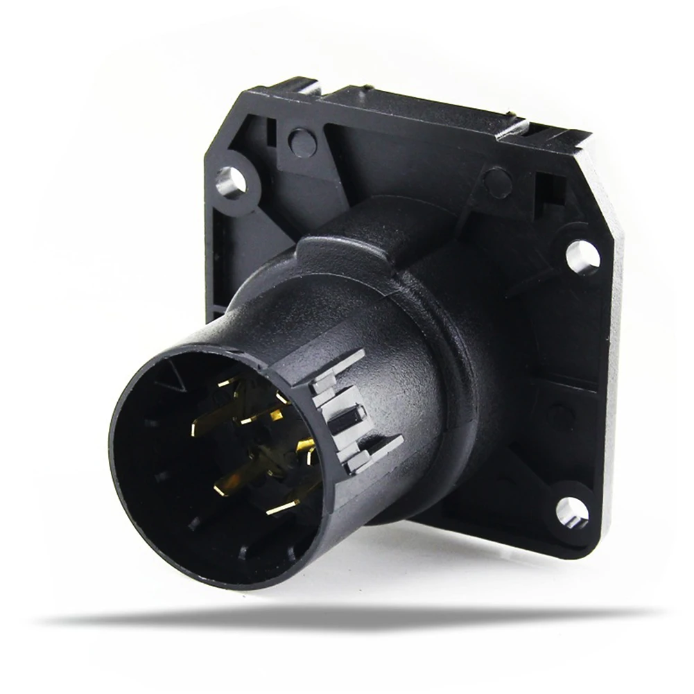 

1x Power Socket Trailer Socket Adapter Suitable For Most 7-pin RVs And Trailers 7-pin Car Wiring Socket 6-24V Connectors Cables