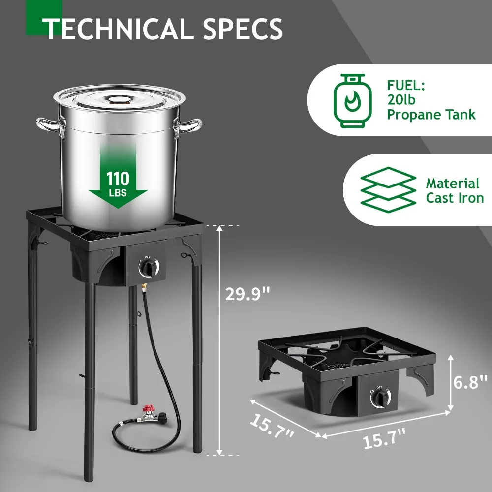 موقد غاز البروبان الفردي للطهي في الهواء الطلق، شواية للتخييم والشواء #3