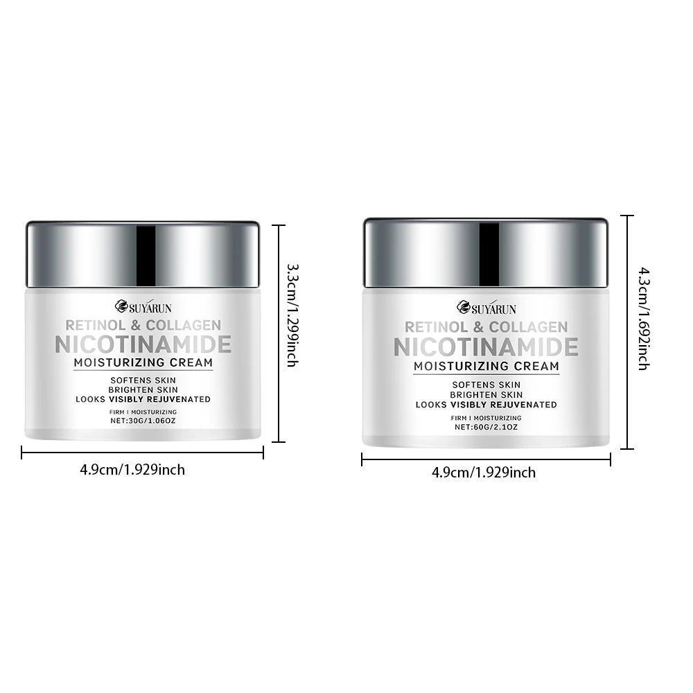 SUYARUN Crème visage anti-âge au collagène au rétinol - Réduction des rides et hydratant raffermissant à l'acide hyaluronique.