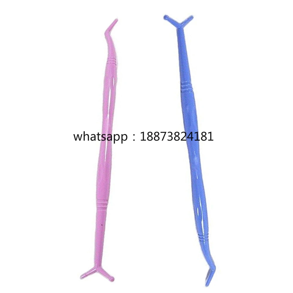 

2Pcs/Bag Dental Composite Resin Bendable Plugger Filling s Plastic Autoclavable 135C Blue Pink Dentist Tool