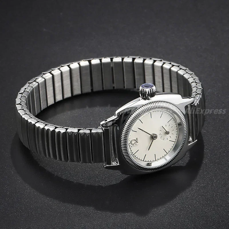 12mm 14mm 16mm 18mm 20mm Stainless Steel Elastic Strap Metal Stretch Expansion Watch Band Wristband for Samsung Galaxy Watch