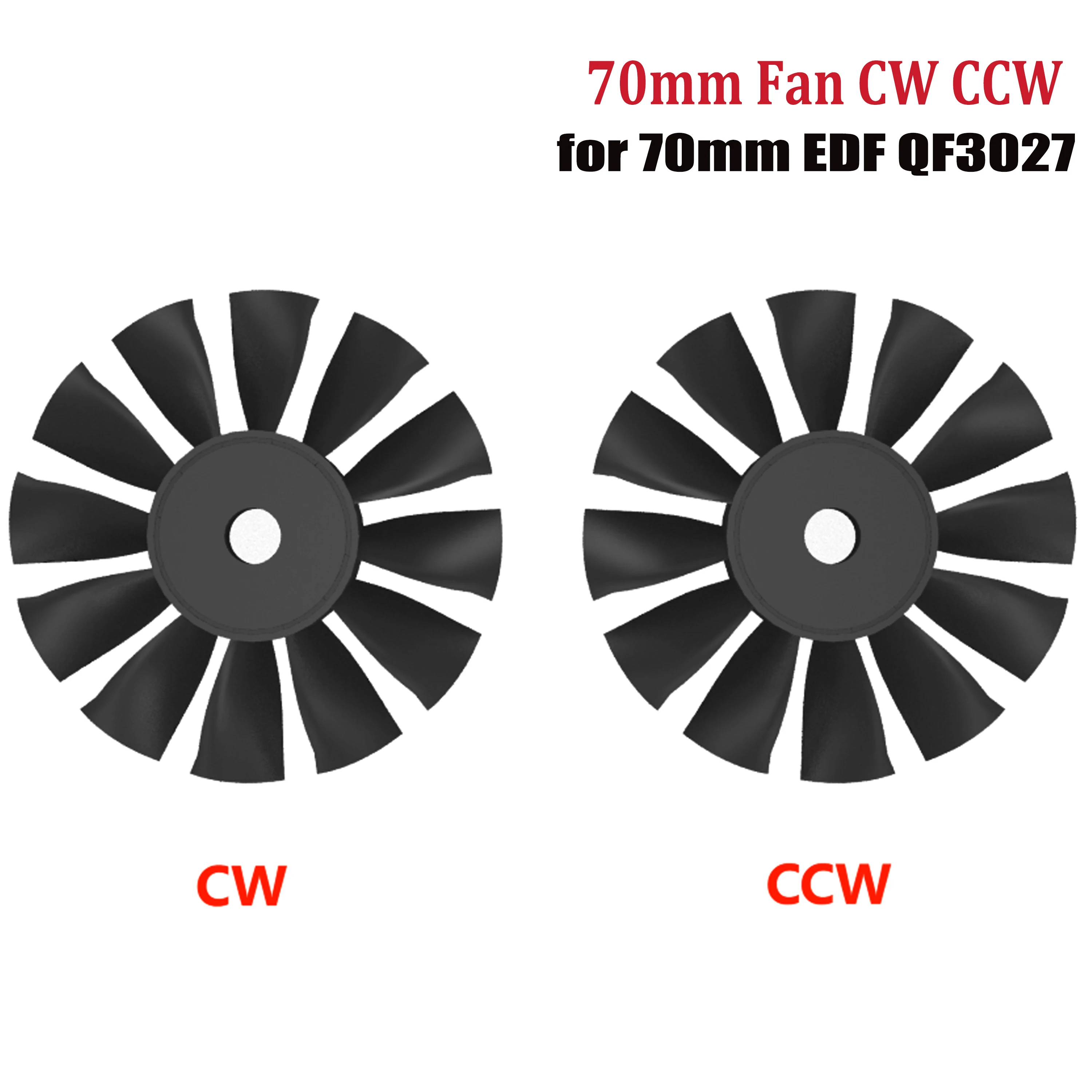 70mm 64mm 50mm Rotorblätter CW CCW 12-Blatt-Lüfter für QX-MOTOR EDF Kanalventilator Hochleistungslüfter DIY Ersatzteile – Detail 20