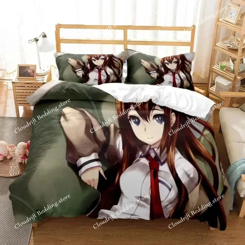 

Anime Steins Gate Kurisu Makise Bedding Set Boys Girls Twin Queen Size Duvet Cover Pillowcase Bed Kids Adult Home Textile026