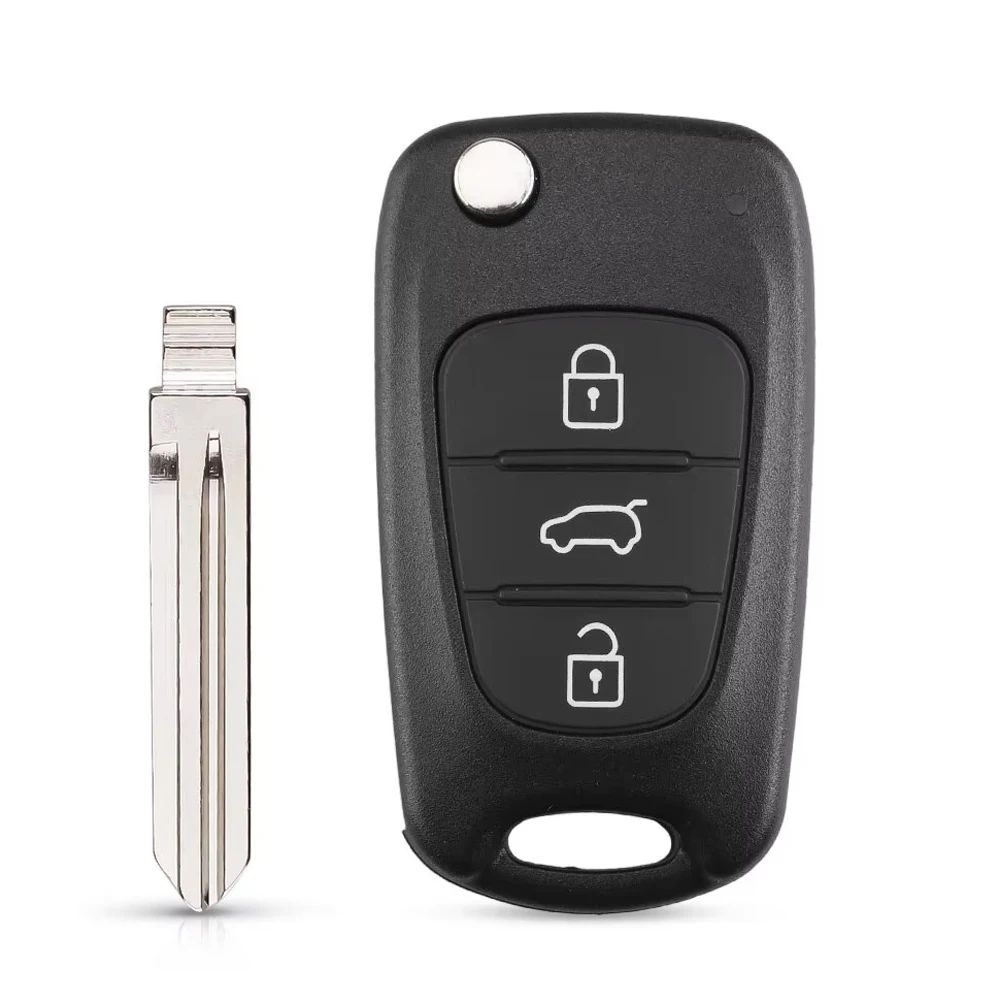 

Remote Key Shell Case For Hyundai I20 I30 IX35 I35 Accent Kia Picanto Sportage K5 3 Buttons Flip Folding No Chip