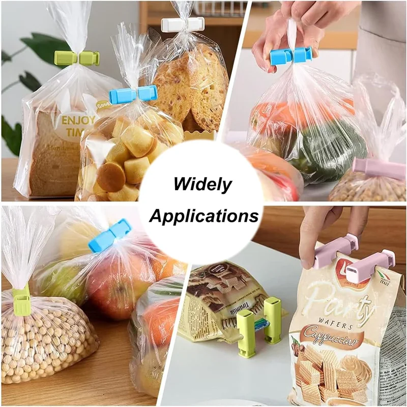 20/5Pcs Food Sealing Clips Bread Storage Bag Clips For Snack Wrap Bags Spring Clamp Reusable Kitchen Organization Sealing Clamp