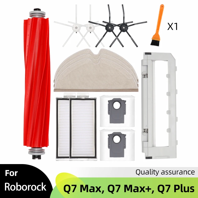 

Запчасти для робота-пылесоса Xiaomi Roborock Q7 Max / Q7 Max +/T8, основная боковая щетка, Hepa фильтр, Швабра, тряпка, аксессуары