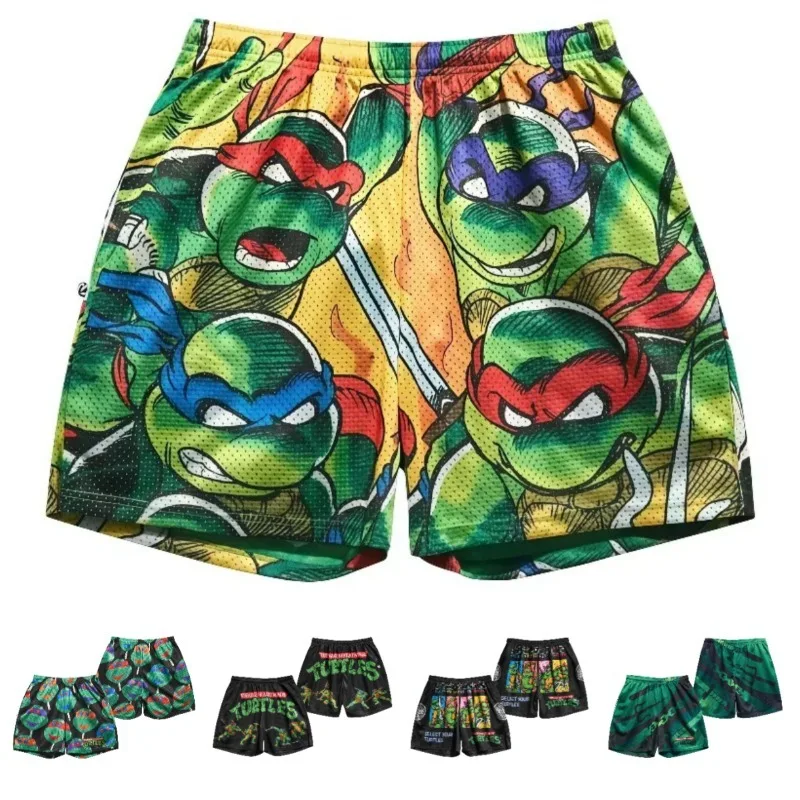 

Аниме-штаны для взрослых и детей «Черепашки-ниндзя», летние повседневные спортивные пляжные штаны, легкие штаны для плавания