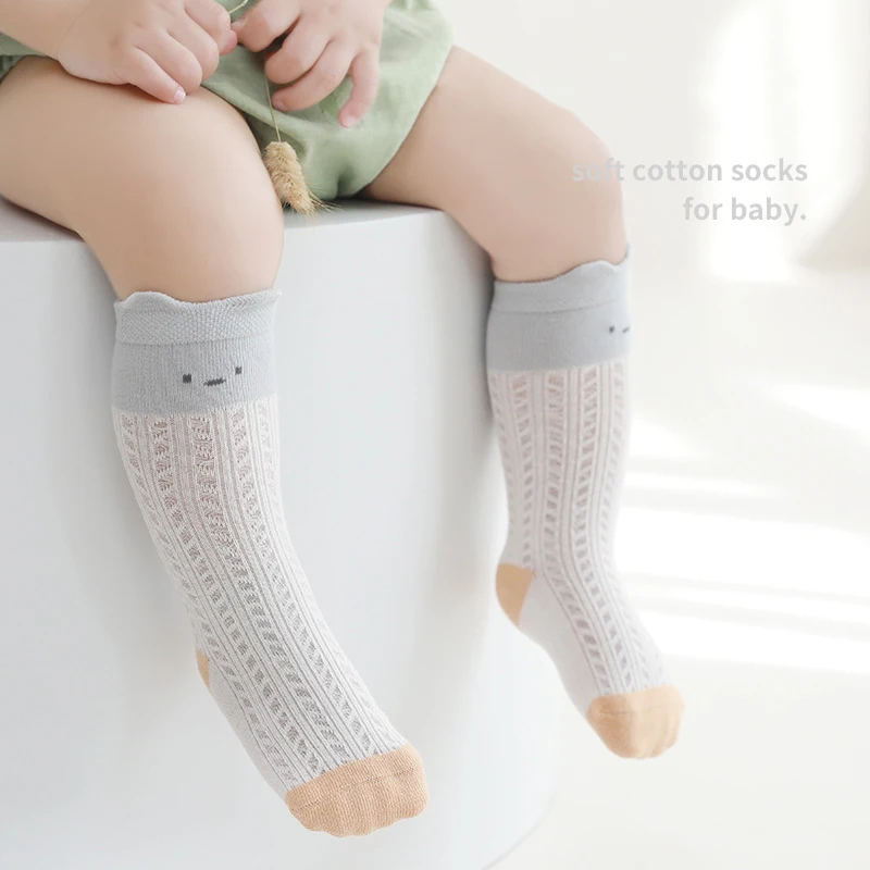 New Cute Cartoon Mesh Baby Stocking Socks Summer Newborn Toddler Stereoscopic Ears Long Sock For Boy Girl Boneless Socks 0-5Y