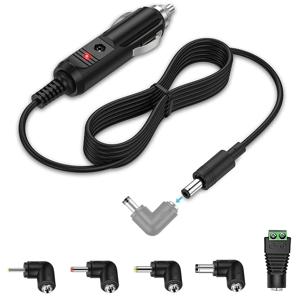 범용 차량용 충전기, 휴대용 DVD 플레이어, 시트 쿠션, GPS, 휴대용 도시락, 스피커, DC 5.5x2.1mm, 커넥터 5 개, 12V 2A