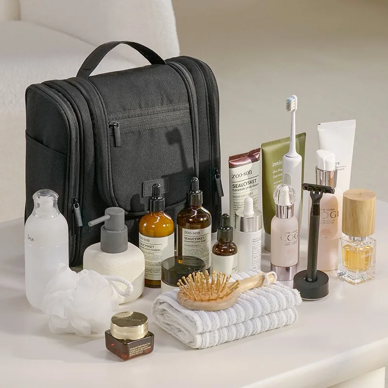 

Новая креативная подвесная сумка-органайзер для туалетных принадлежностей 2026 года с двойным открытием, большой вместимости, многофункциональная, водонепроницаемая, для путешествий