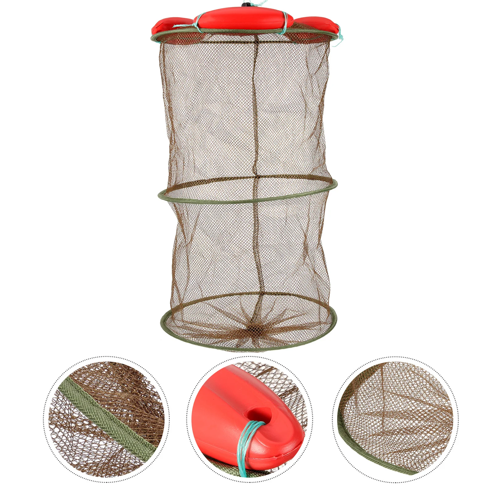 1PC Coffee Brown Mesh Fish Netting Drawstring Fishing Guard Portable Easy Storage Kayak Canoe Supplies