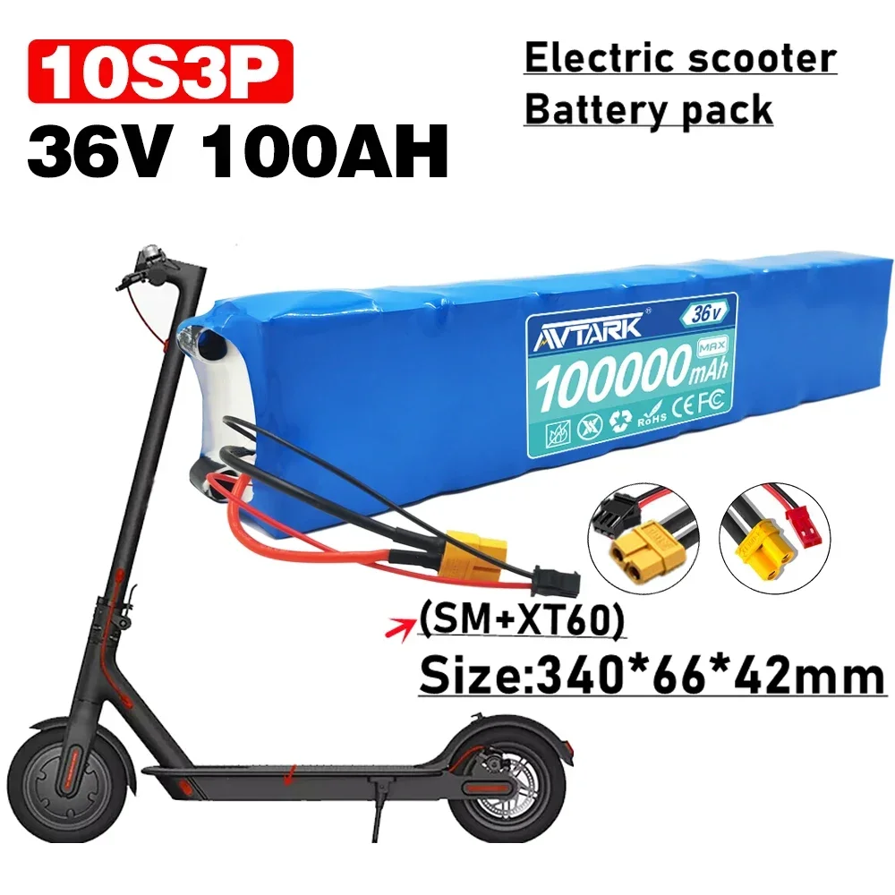 電動スクーター用リチウム電池m365オリジナル18650-36v100000mah36v10s3p