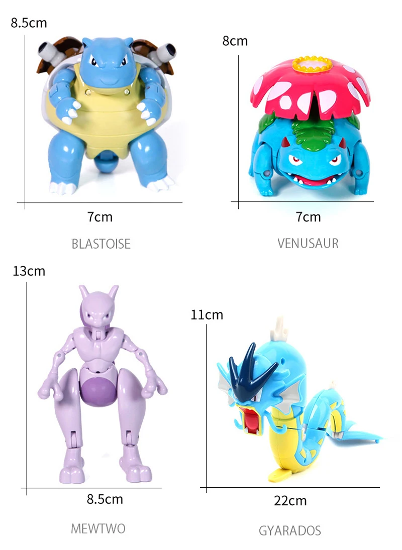 Pokemon Figur Dragonite Gengar Mew Snorlax Lapras Pokeball Elf Ball Verformung Spielzeug Pikachu Monster Pädagogische Puppe Kinder Geschenk – Detail 9