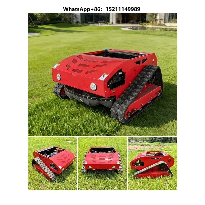 Remote Control Lawn Mower Tracked Crawler Grass Cutter All Terrain Portable Garden Cutting Machine Commercial Use