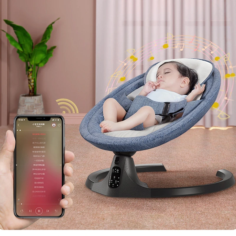 Baby Electric Rocking Chair Newborn Swing Bouncer Rocker Chair With Seat Smart Sleeping Cradle Bed 0-36Month