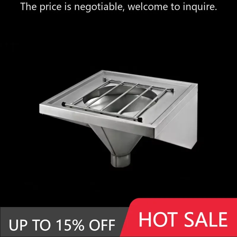 

Настенная раковина из нержавеющей стали 304, больничная раковина для утилизации, раковина для слизи и слизи с решеткой