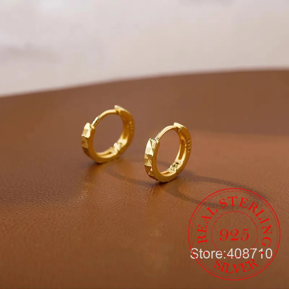

Ювелирные изделия из стерлингового серебра 925, простые геометрические серьги-кольца для женщин, ювелирные изделия для свадебной вечеринки для девочек, подарок другу