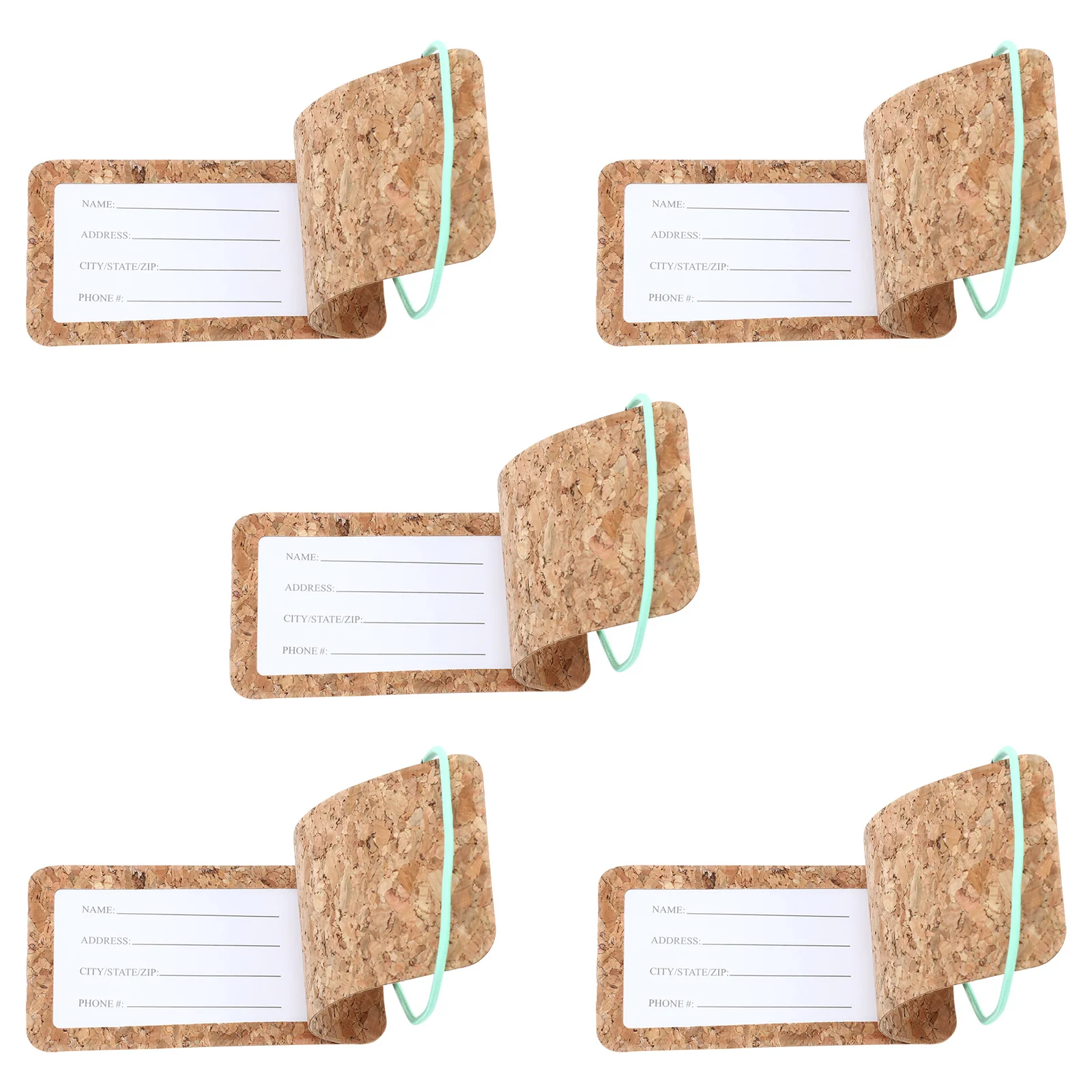 

5 Pcs Luggage Tag Baggage Identifier Identifiers Travel Tags Suitcase Boarding Pass Label Pu Cork