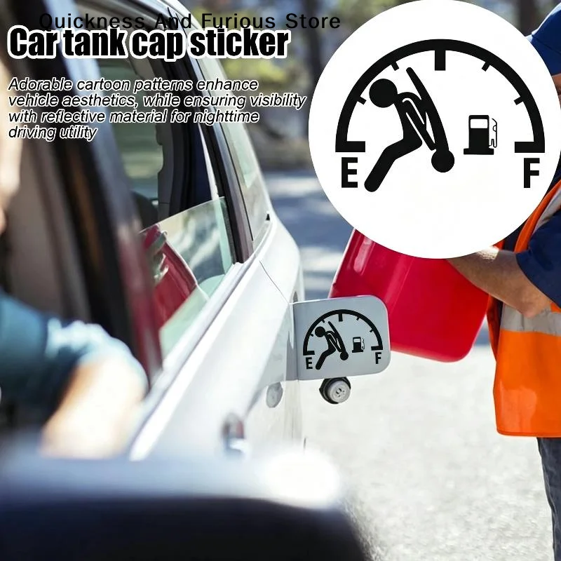 【MO】Car Stickers Reflective Car Tank Cap Stickers Decal Waterproof Exterior Sign Funny Car Tank Pointer Sticker Auto Decoration