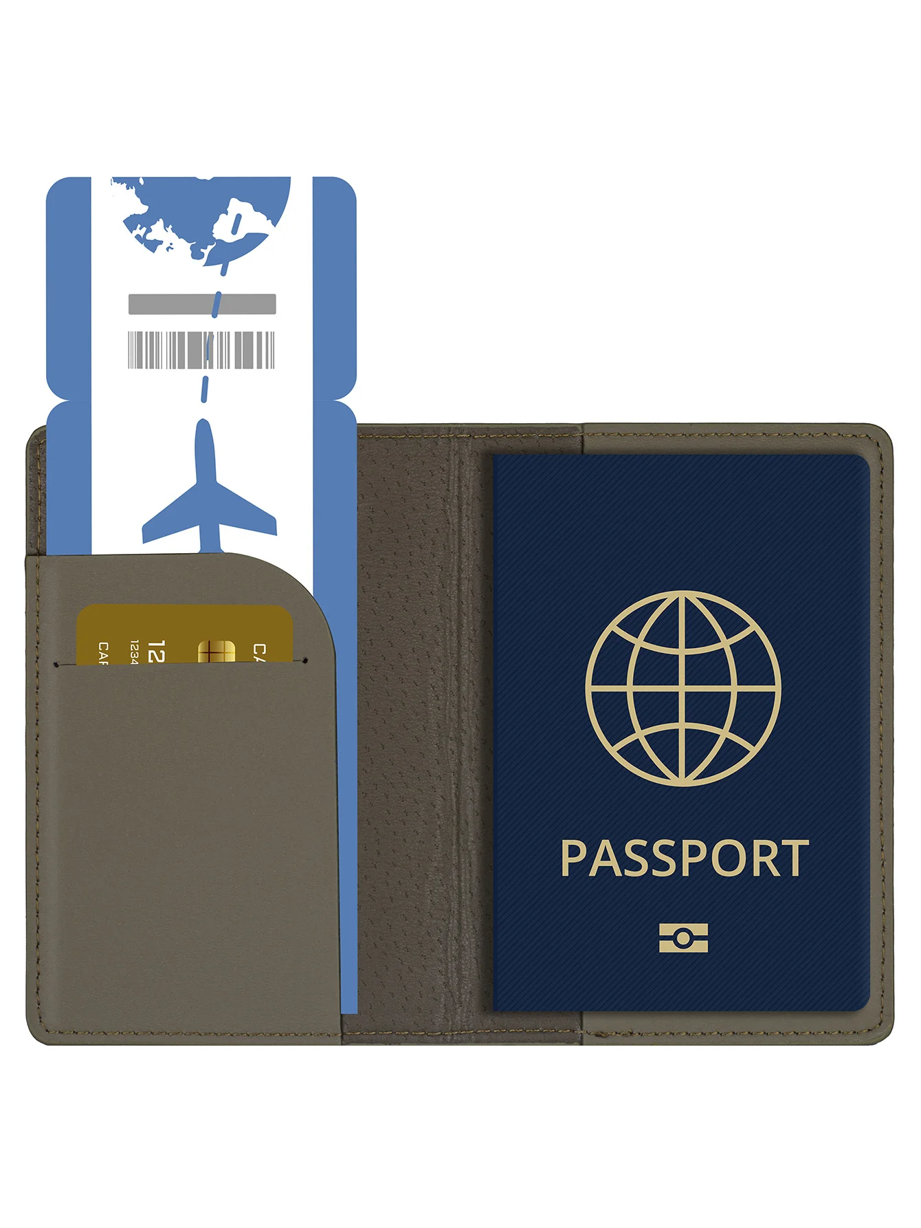 2pcs/Set Adventure Passport Cover Case and Luggage Tag Set, Travel Passport Holder Wallet