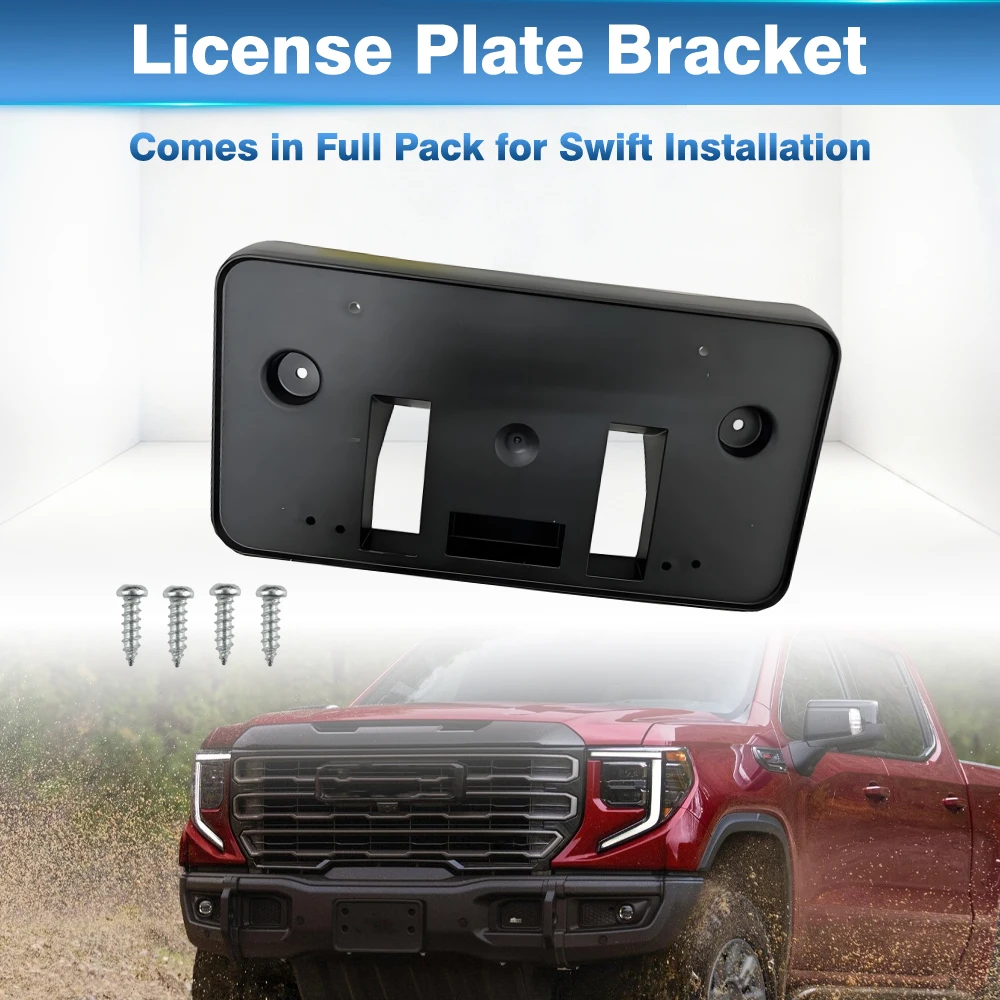 

84877919 Front Bumper License Plate Frame Mounting Bracket For GMC Sierra Denali 1500 2022 2023 2024 2025 Car Accessories