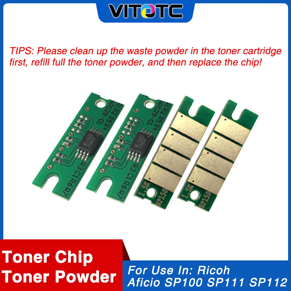 4 Kit Toner Powder Cartridge Chip For Ricoh Aficio SP100su SP100sf SP100 SP110q SP110suq SP111sf SP112sf SP111 SP112 Printer