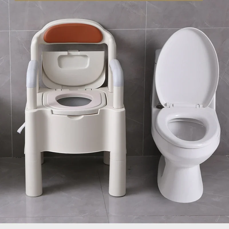 Adjustable Adult Toilet for Elderly Movable Toilets with Urine Bucket Convenient for Pregnant Women