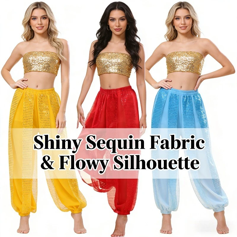 

2026 Новые женские брюки для танца живота — брюки для выступлений и тренировок