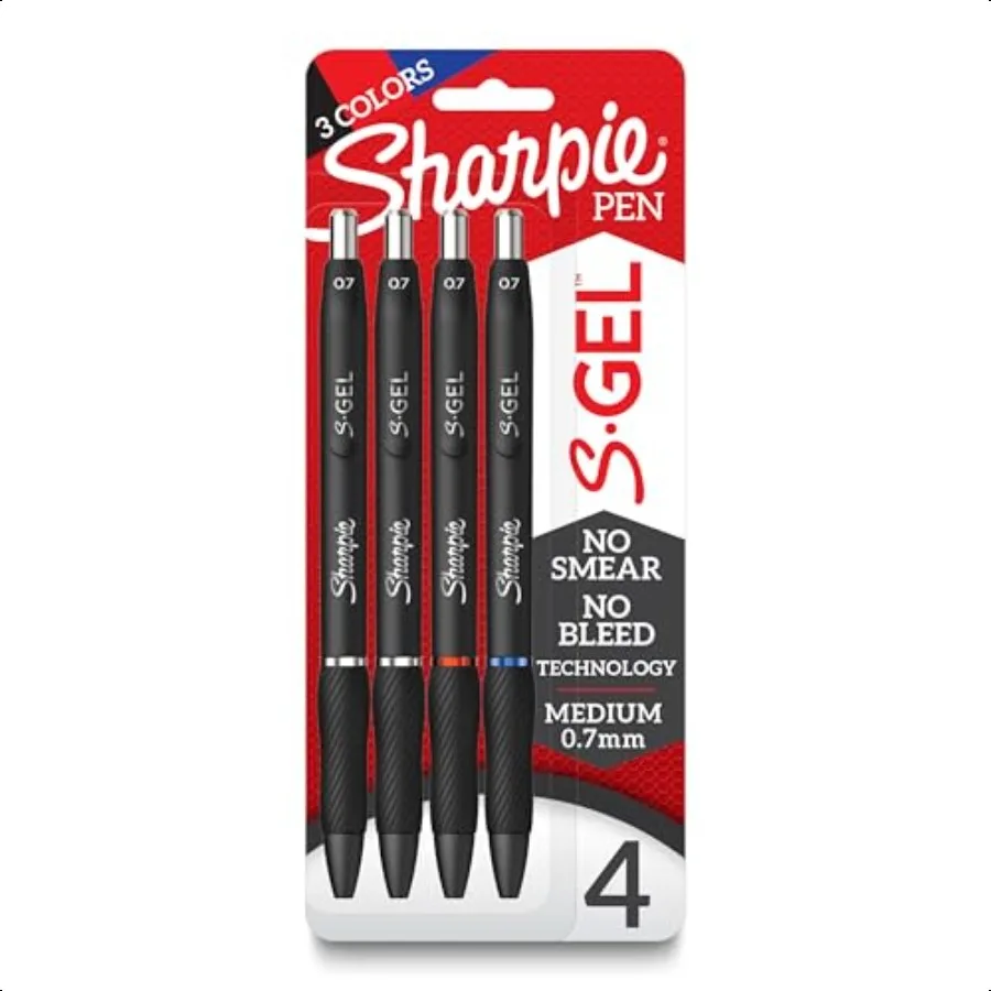 

SGel Gel Pens Medium Point 0.7mm Assorted Colors 4 Count