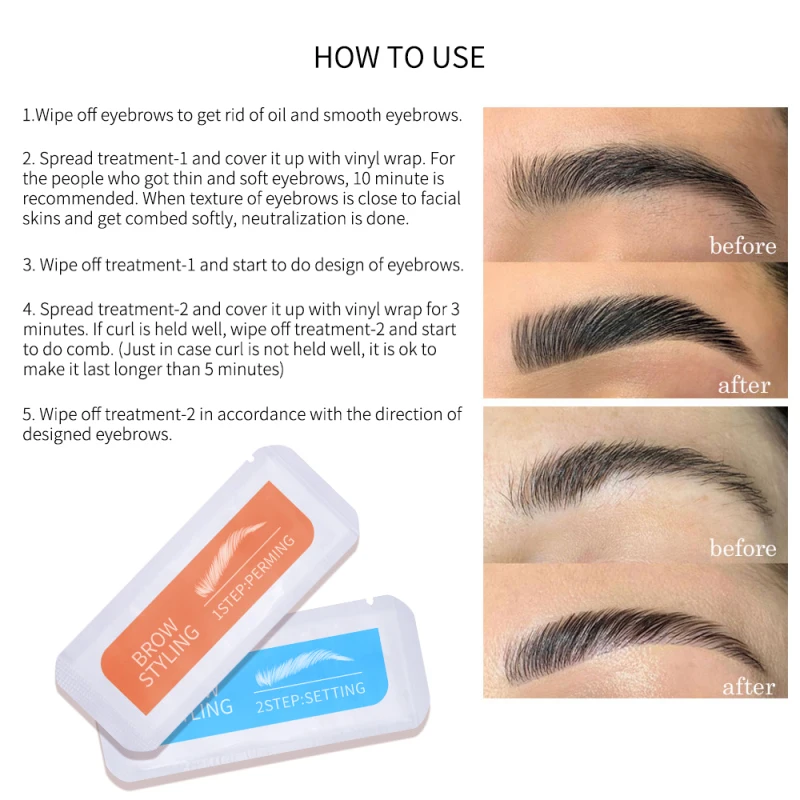 Eyebrow Lifting Kit Quick Eyebrow Styling Agent Professional Lasting Perm Agent Waterproof Fixing Eyes Lamination Styling Tools