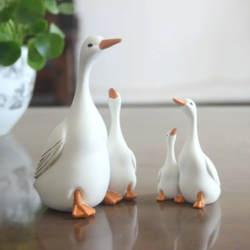 

Garden Ornament Simulation Duck Patio Home Decoration Micro Landscape Ornament Resin Crafts Desktop Ornament
