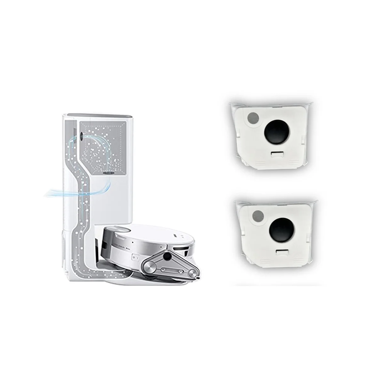 4 قطعة أكياس غبار المكنسة الكهربائية ل-RDB95 Jet Bot + Jet Bot AI + جهاز آلي لتنظيف الأتربة استبدال قطع الغيار