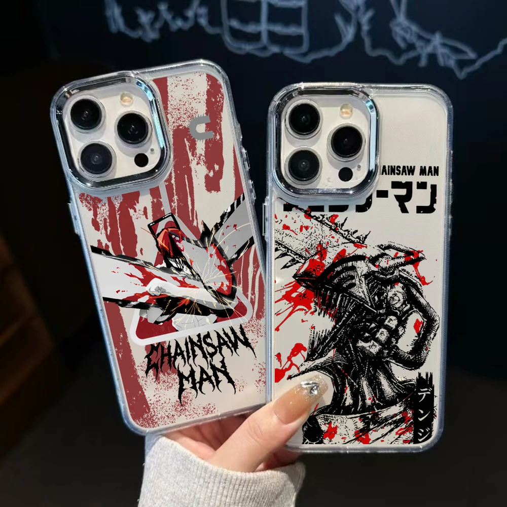 Anime Chainsaws Man Phone Case for Samsung Galaxy A57 A56 A55 A54 A52 A37 A36 A26 A17 A16 A07 A06 4G 5G Luxury Clear Cover