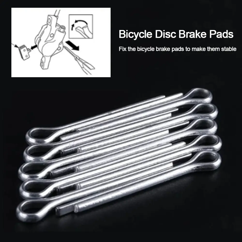 40Pcs Stainless Steel Bicycle Disc Brake Lock Pins Portable Fixing Bolts 4cm Cotter Pin Silver Split Pin MTB Road Bike Parts