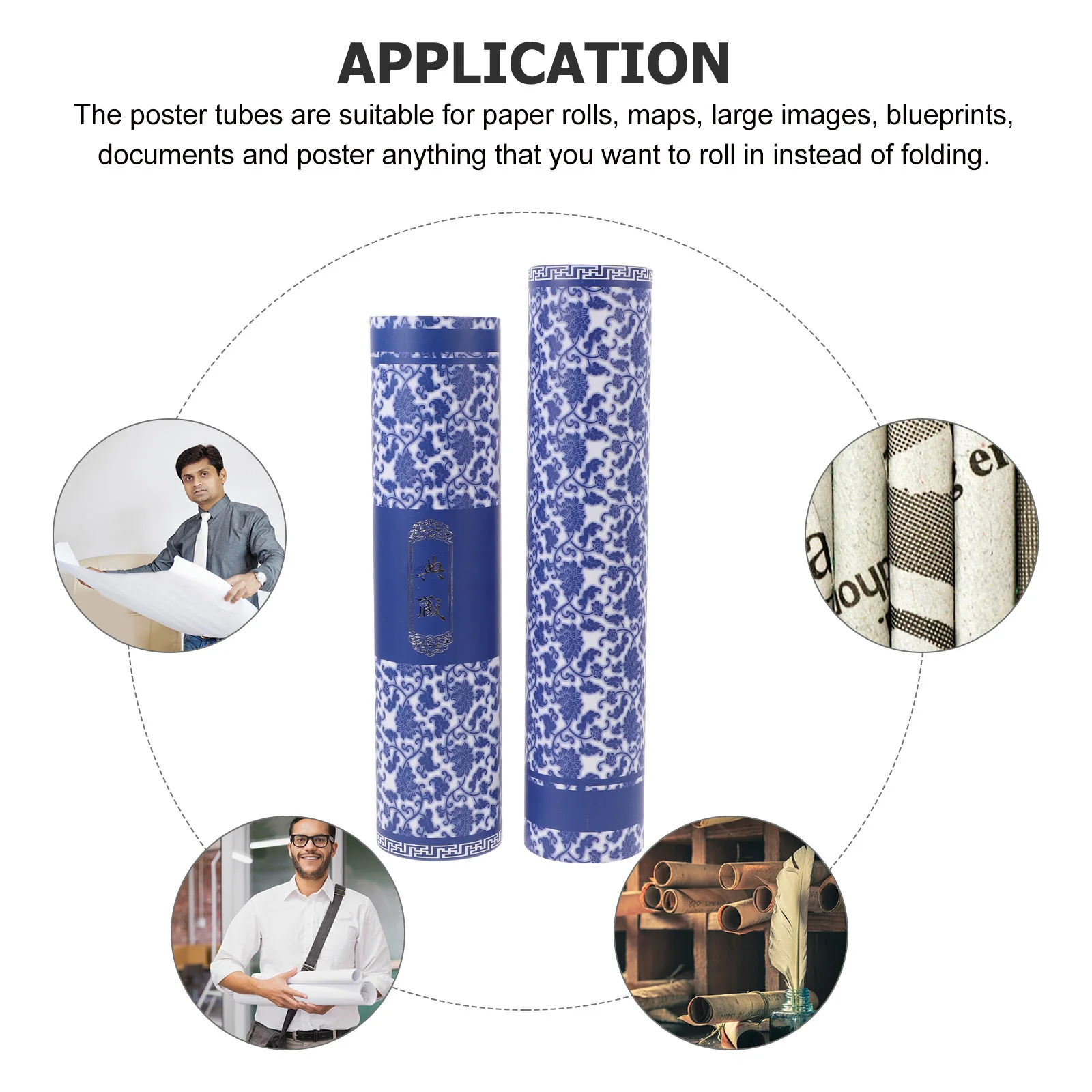 Large Cylindrical Document Tube for Posters Blueprints Artwork Telescopic Waterproof Secure Shipping Storage Case