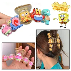 SpongeBob Hair Claws Clips Cartoon Women Girls Back Head Hair Clip Cute Plastic Hairpin Crab Barrette Anime Hair Accessories