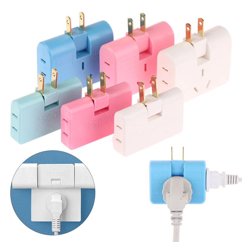 3 In 1 Extension US Plug Electrical Adapter 180 Degree Rotation Socket Converter 2500W Mobile Phone Charging Converter Socket