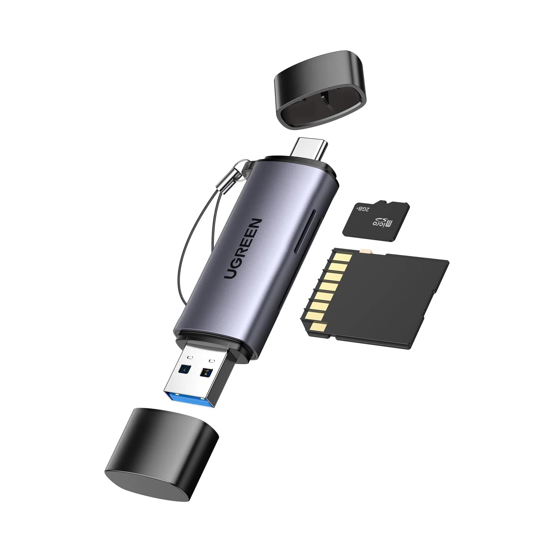UGREEN USB Mini Card Reader USB C USB 3.0 to Memory Card Reader Adapter for External Camera Photo Multi Smart Card Reader