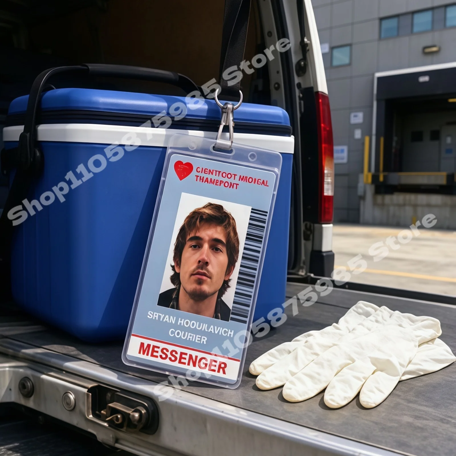 Resident Evil Bryan HoDukavich ID Badge & Lightfoot Medical Transport Cosplay Prop, Halloween Costume Accessories Dress Up Props