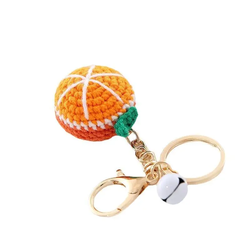 Wollball-Schlüsselanhänger, gehäkelte Zitrone, Donut-Puppe, Cartoon-Frucht-Anhänger, Autohalter, Handtaschen-Dekoration, Geschenke – Detail 5