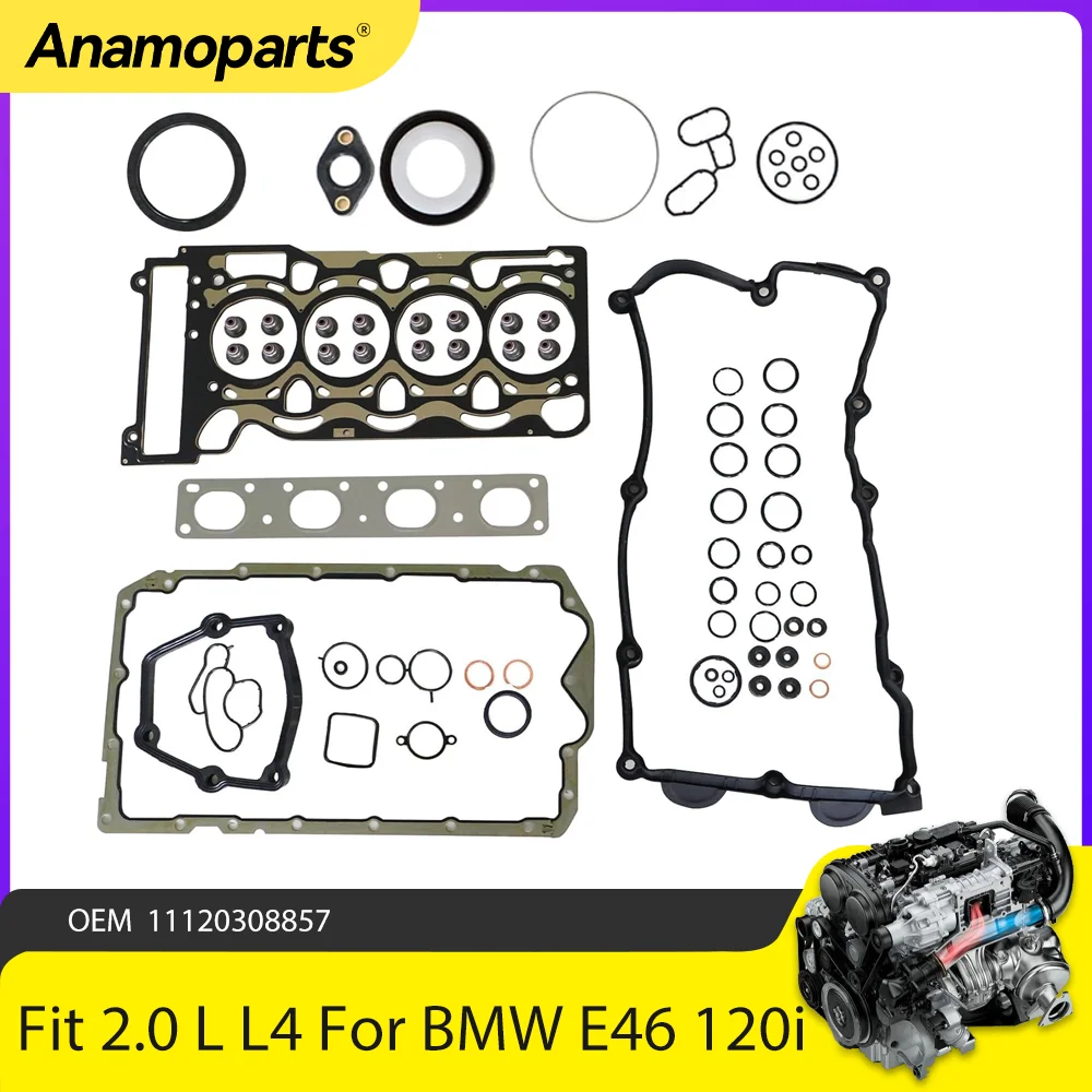 

Engine Cylinder Head Gasket Set Fit 2.0 L L4 GAS DOHC N46 N42 For 01-07 BMW E46 E87 318i 316i 120i 11120308857 11127511535 2.0L
