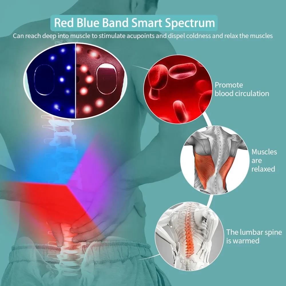 Masajeador de cintura con vibración, terapia de espectro, masajeador de madera, alivia la rigidez de la columna vertebral, Reduce el dolor, relaja la recarga muscular