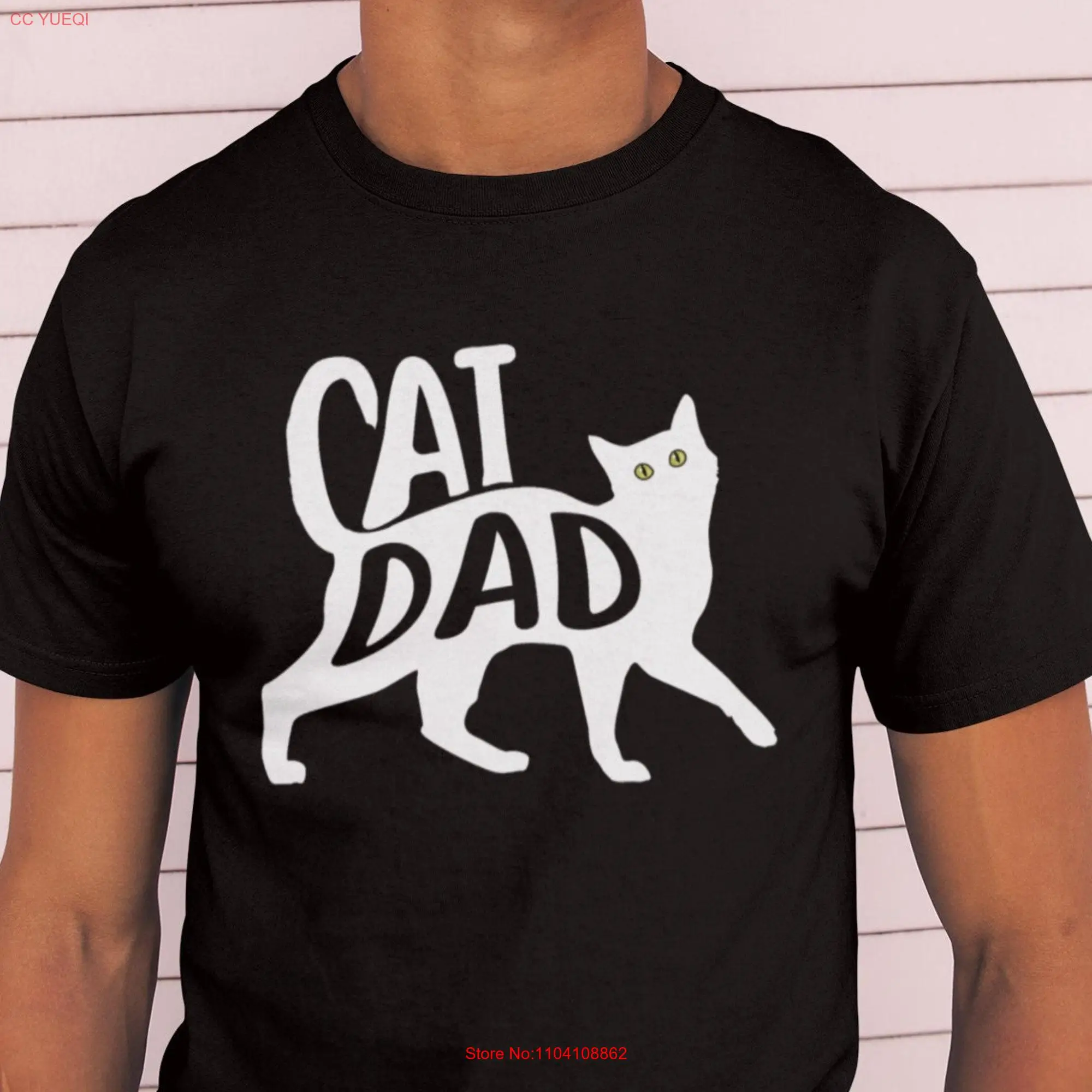 Забавная футболка с изображением кошки и папы, лучший подарок на день отца, на Рождество, с длинными или короткими рукавами